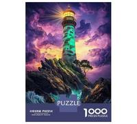Rompecabezas De 1000 Piezas para Adultos Lighthouse on Rocky Coast Rompecabezas para Adultos Juegos De Relajación Regalos para Mujeres Desafío Educativo 52x38cm/1000pcs