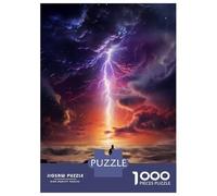 Rompecabezas De 1000 Piezas para Adultos Lightning in The Sky Rompecabezas para Adultos Juegos Relajantes Que Mejoran La Memoria Diversión En Casa Actividades, 38x26cm/1000pcs