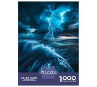 Rompecabezas De 1000 Piezas para Adultos Lightning Storm Over Ocean Rompecabezas para Adultos Juguetes De Bricolaje Desafío Difícil Desafío Educativo 70x50cm/1000pcs