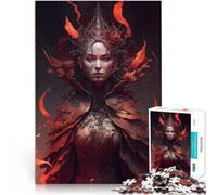 Rompecabezas de 1000 Piezas para Adultos Lilith la Reina de los Demonios Juegos Divertidos Adecuado para decoración de Escritorio. 75x50cm
