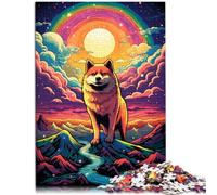 Rompecabezas de 1000 piezas para adultos, lindo color Shiba Inu, rompecabezas imposible desafiante de completar pero divertido y humorístico de 14.95 x 20.47 pulgadas para adolescentes de 14 años en