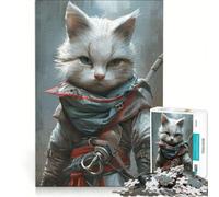 Rompecabezas de 1000 Piezas para Adultos: Lindo Gato Asesino, Juego Familiar, Divertido y con Humor, un desafío único 38x26cm