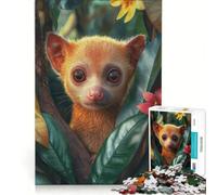 Rompecabezas de 1000 Piezas para Adultos: Lindo kinkajú Tropical en la Selva, Juego Imposible, análisis y lógica, fortalece el Amor Entre Parejas 38x52cm
