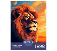 Rompecabezas De 1000 Piezas para Adultos Lion Africa Pixel Art Rompecabezas para Adultos Juegos Relajantes Que Mejoran La Memoria Diversión En Casa Actividades, 52x38cm/1000pcs
