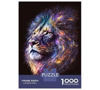 Rompecabezas De 1000 Piezas para Adultos Lion Face Cosmic Galaxy Rompecabezas para Adultos Juegos De Relajación para La Diversión Familiar Interacción Entre Padres E Hijos 52x38cm/1000pcs