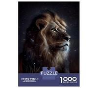 Rompecabezas De 1000 Piezas para Adultos Lion Galaxy Rompecabezas para Adultos Juegos De Relajación Regalos para Mujeres Desafío Educativo 38x26cm/1000pcs