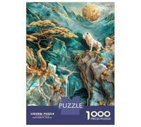 Rompecabezas De 1000 Piezas para Adultos Lion Kings Realm Kintsugi Rompecabezas para Adolescentes Juguetes Antiestrés Desafío Difícil Actividades Divertidas En Casa 52x38cm/1000pcs