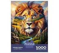 Rompecabezas De 1000 Piezas para Adultos Lion Landscape Animal Rompecabezas para Adolescentes Juguete Decoración De Pared Alivio del Estrés 70x50cm/1000pcs