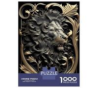 Rompecabezas De 1000 Piezas para Adultos Lion Lord Golden Art Deco Rompecabezas para Adultos Juguetes DIY Regalos para Mujeres Regalos para Amigos Y Familiares 70x50cm/1000pcs