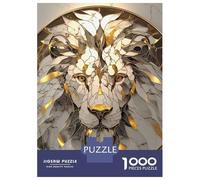 Rompecabezas De 1000 Piezas para Adultos Lion Marble and Gold Art Rompecabezas para Adultos Juegos Divertidos Una Obra De Arte Cumpleaños Y Navidad 70x50cm/1000pcs