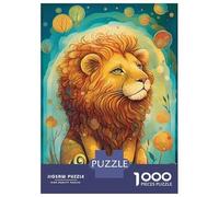 Rompecabezas De 1000 Piezas para Adultos Lion Mystical Rompecabezas para Adultos Juegos De Relajación Regalo De Cumpleaños Interacción Entre Padres E Hijos 38x26cm/1000pcs