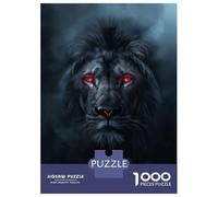 Rompecabezas De 1000 Piezas para Adultos Lion Night Mist Glow Eyes Rompecabezas para Adultos Juguete Decoración De Pared Pero Diversión Y Humorística Diversión En El Hogar, 70x50cm/1000pcs