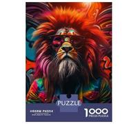 Rompecabezas De 1000 Piezas para Adultos Lion Rastafari Sunglasses Rompecabezas para Adultos Juego Familiar Difícil Difícil Y Desafiante 52x38cm/1000pcs