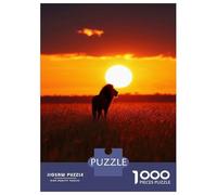 Rompecabezas De 1000 Piezas para Adultos Lion Silhouette Sunset Rompecabezas Juego Familiar para La Diversión Familiar Oferta como Regalo para Toda La Familia 70x50cm/1000pcs