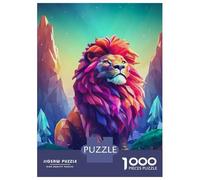 Rompecabezas De 1000 Piezas para Adultos Lion Vector 3D in The Wild Rompecabezas para Adultos Juguete Decoración De Pared Regalos para Mujeres para Cumpleaños, Navidad 52x38cm/1000pcs