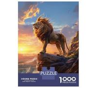 Rompecabezas De 1000 Piezas para Adultos Lions Sunrise Majesty Rompecabezas para Adultos Juegos De Relajación Regalos para Mujeres Desafío Educativo 38x26cm/1000pcs