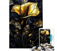 Rompecabezas de 1000 Piezas para Adultos Lirio Cala Dorado Un Reto para completar Actividades Familiares Juegos educativos para Mayores de 14 años Juego (38x26cm)