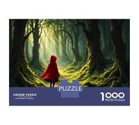 Rompecabezas De 1000 Piezas para Adultos Little Red Riding Hood in The Forest Rompecabezas para Adultos Juegos Familiares Regalo De Cumpleaños Cumpleaños Y Navidad 52x38cm/1000pcs