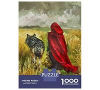 Rompecabezas De 1000 Piezas para Adultos Little Red Riding Hood Painting Rompecabezas para Adultos Juguetes Antiestrés para La Diversión Familiar Actividades Divertidas En Casa 38x26cm/1000pcs