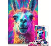 Rompecabezas de 1000 Piezas para Adultos Llama Que Brilla bajo luz Ultravioleta Juego Familiar interacción Entre Padres e Hijos cumpleaños y Navidad 38x26cm