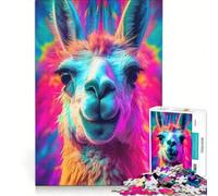 Rompecabezas de 1000 Piezas para Adultos Llama Que Brilla bajo luz Ultravioleta Juego Imposible interacción Entre Padres e Hijos Lista de Deseos con Papá Noel 38x52cm