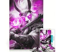 Rompecabezas de 1000 Piezas para Adultos Llama Samurai con Ojos Brillantes Animales Divertidos Ideal para la interacción Entre Padres e Hijos Cada Pieza es única 38x26cm