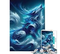 Rompecabezas de 1000 Piezas para Adultos Lobo acuático Juguetes educativos Juego de Carreras de Velocidad Gran Regalo (tamaño 75x50cm)