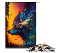 Rompecabezas de 1000 Piezas para Adultos Lobo de Pesadilla Colorido Un Juego desafiante Una Obra de Arte Apto para Adolescentes de 14 años en adelante 75x50cm