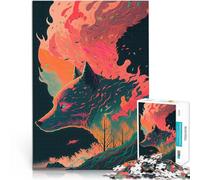 Rompecabezas de 1000 Piezas para Adultos Lobo Legendario Reducción del estrés Interesante Decoración de Pared cumpleaños y Navidad 52x38cm