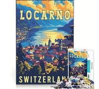 Rompecabezas de 1000 Piezas para Adultos, Locarno, Suiza, Juegos Familiares, para divertirse en Familia, Regalos para Amigos y Familiares 38x26cm
