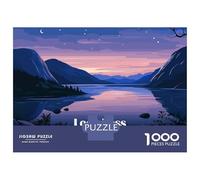 Rompecabezas De 1000 Piezas para Adultos Loch Ness, Scotland Landscape Illustration Rompecabezas para Adultos Juego Práctico Ensamblaje De Patrones Desafiante De Completar 70x50cm/1000pcs