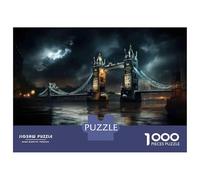 Rompecabezas De 1000 Piezas para Adultos London Bridge Night View Rompecabezas para Adultos Juegos De Relajación Regalos para Mujeres Cumpleaños Y Navidad 52x38cm/1000pcs