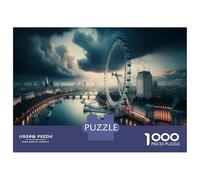Rompecabezas De 1000 Piezas para Adultos London Eye Panorama Rompecabezas Práctico Juego Decoración del Hogar Cumpleaños Y Navidad 52x38cm/1000pcs