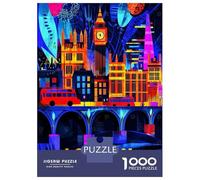 Rompecabezas De 1000 Piezas para Adultos London Neon Nights - Vibrant Cityscape Art Rompecabezas para Adultos Juegos Divertidos Pero Divertidos Y Humorísticos Desafiantes De Completar 38x26cm/1000pcs