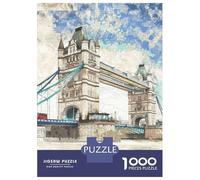 Rompecabezas De 1000 Piezas para Adultos London Tower Bridge Rompecabezas para Adultos Juegos De Relajación Una Obra De Arte Regalos para Amigos Y Familiares 70x50cm/1000pcs