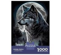 Rompecabezas De 1000 Piezas para Adultos Lone Wolf in The Shadows Rompecabezas para Adultos Juegos Relajantes El Montaje De Patrones 38x26cm/1000pcs