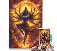 Rompecabezas de 1000 Piezas para Adultos Lord Shiva Nataraja Danza Cósmica Juego Familiar decoración del hogar Ideal para Decorar el Escritorio 38x26cm