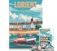 Rompecabezas de 1000 Piezas para Adultos Lorient Francia Juego Educativo difícil y desafiante colección de Artistas Bellas Artes 50x75cm