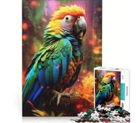 Rompecabezas de 1000 Piezas para Adultos Loro majestuoso en el Suelo Juego Educativo dificultad Alta Regalo de cumpleaños 50x75cm