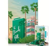 Rompecabezas de 1000 Piezas para Adultos,Los Ángeles,California,Corte Premium,Juego para ejercitar la Mente,diversión sin Preocupaciones,decoración navideña (50x75cm)