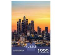 Rompecabezas De 1000 Piezas para Adultos Los Angeles Skyline at Sunset Rompecabezas Juego De Ingenio Carrera De Velocidad De Manos Interacción Entre Padres E Hijos 38x26cm/1000pcs