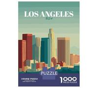 Rompecabezas De 1000 Piezas para Adultos Los Angeles Skyline Vintage Rompecabezas para Adultos Juegos Divertidos Pero Divertidos Y Humorísticos Cumpleaños 70x50cm/1000pcs