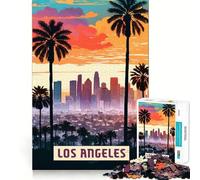 Rompecabezas de 1000 Piezas para Adultos Los Ángeles Smooth Joint Fun Logic Puzzle Play Casual Game Time Christmas Scene Art (50x75cm)