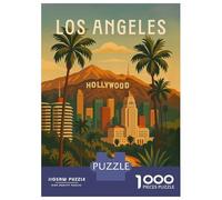 Rompecabezas De 1000 Piezas para Adultos Los Angeles Travel Rompecabezas para Adultos Juegos Relajantes Pero Divertidos Y Humorísticos Desafiante De Completar 38x26cm/1000pcs