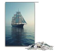 Rompecabezas de 1000 Piezas para Adultos: Los Barcos Que regresan atraviesan Las Aguas tranquilas Toda la Familia. 1000 Piezas (38 x 26 cm).