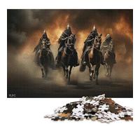 Rompecabezas de 1000 Piezas para Adultos: Los Cuatro Jinetes del Apocalipsis. Rompecabezas de Papel Educativo y antiestrés de 38 x 26 cm.