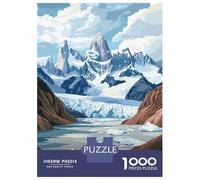 Rompecabezas De 1000 Piezas para Adultos Los Glaciares National Park Rompecabezas para Adultos Juegos Relajantes Regalo De Cumpleaños Regalos Y Cumpleaños Únicos 52x38cm/1000pcs