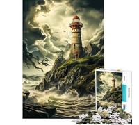 Rompecabezas de 1000 Piezas para Adultos Los Secretos del Antiguo Faro Juguetes educativos para Aprender Juegos relajantes un desafío difícil Excelentes Regalos y Juguetes (Tamaño 38x26cm)