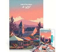 Rompecabezas de 1000 Piezas para Adultos, Lote de pósteres, Juegos Divertidos, interacción Entre Padres e Hijos, Cada Pieza es única 50x75cm