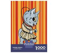 Rompecabezas De 1000 Piezas Para Adultos Louis Wain Cat in Dress with Jump Rope Rompecabezas Para Adultos Juegos Familiares Pero Regalos Divertidos Y Humorísticos Para Amigos Y Familiares 70x50cm/1000